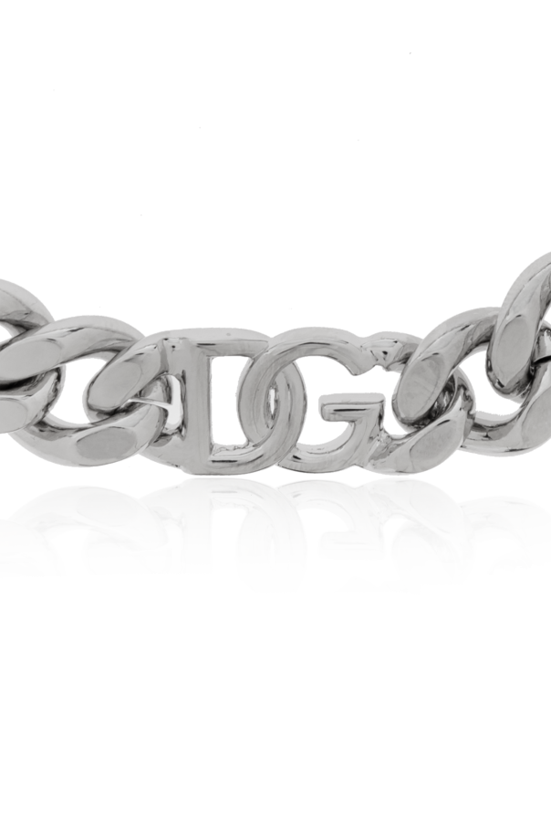 アクセサリー DOLCE&GABBANA Silver Logo Bracelet 19172902_43831502_600.jpg